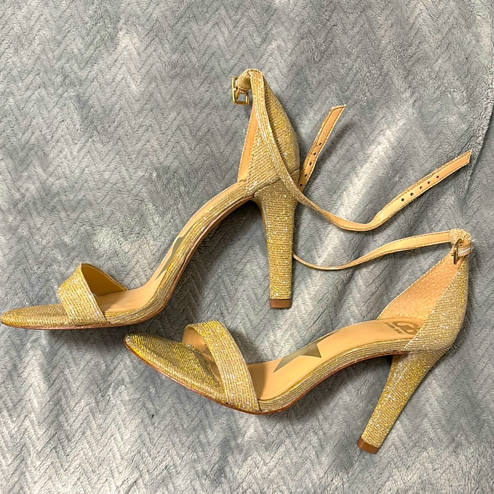 Elegant Gold High Heel Sandals